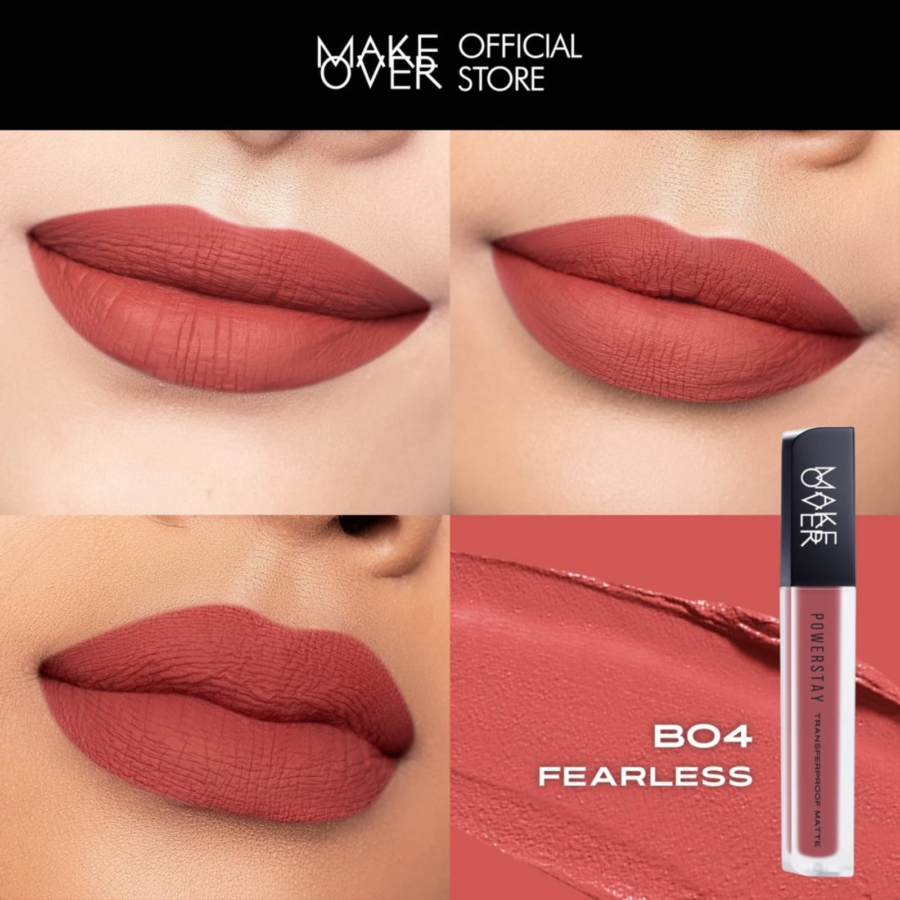 Make Over Powerstay Transferproof Matte B04 Fearless Lip Cream 7gram