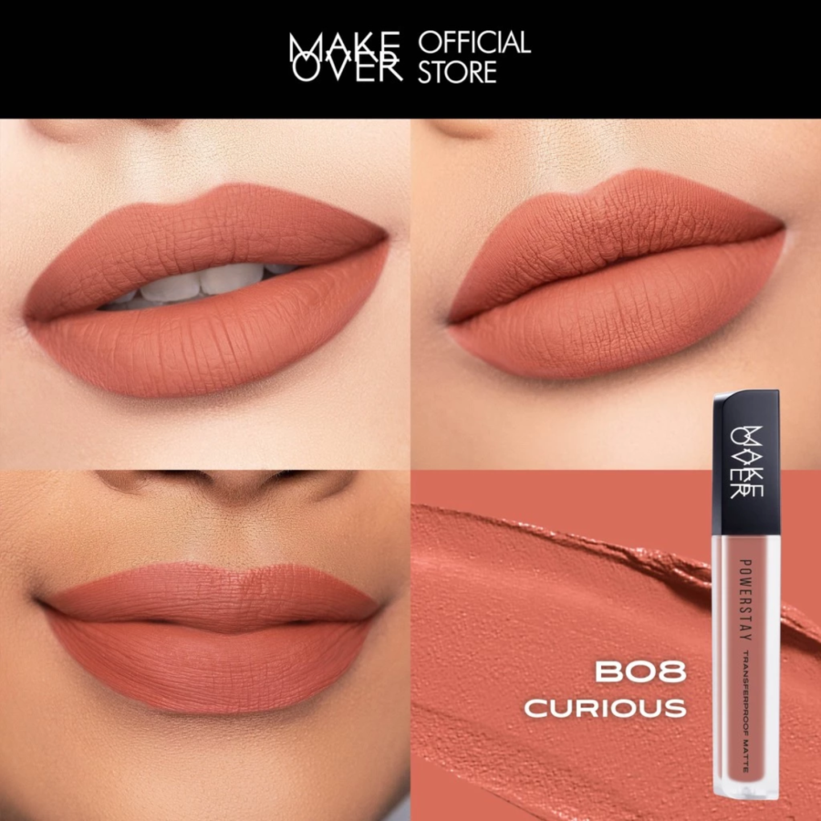 Make Over Powerstay Transferproof Matte B08 Curious Lip Cream 7gram