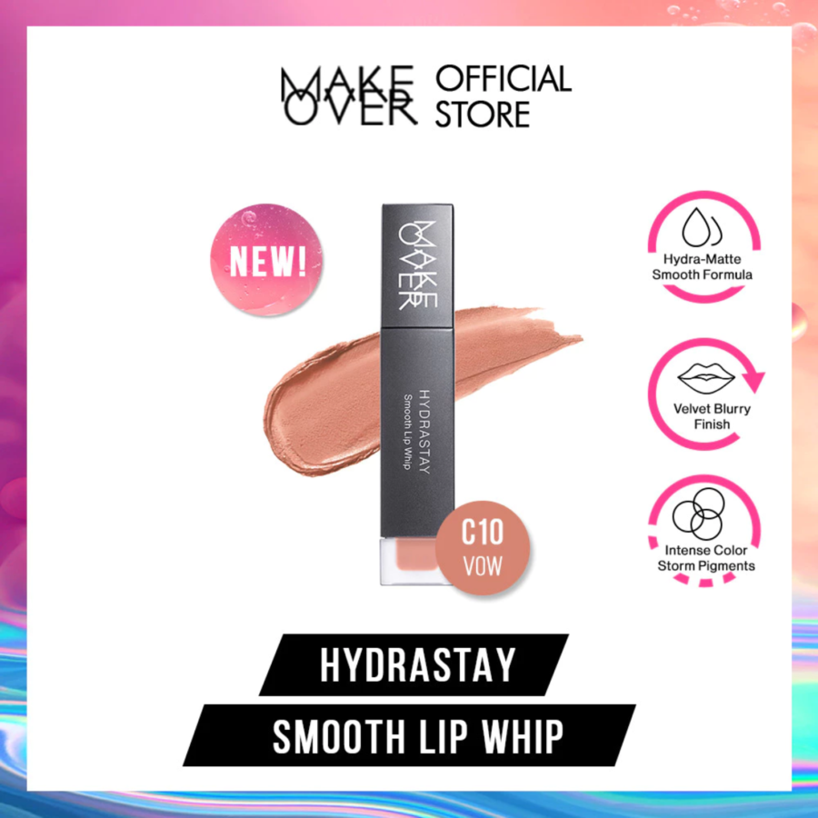 Make Over Hydrastay Smooth Lip Whip C10 Vow Lip Cream 6gram
