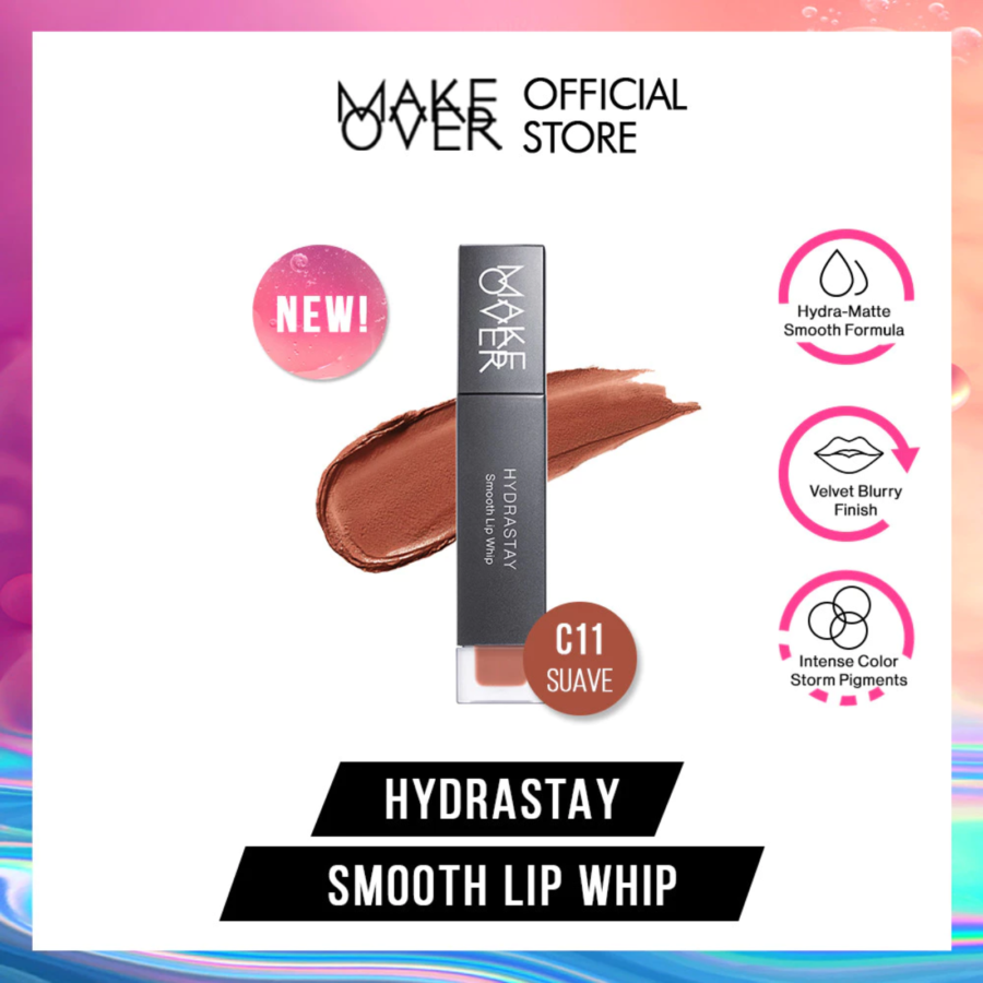 Make Over Hydrastay Smooth Lip Whip C11 Suave Lip Cream 6gram
