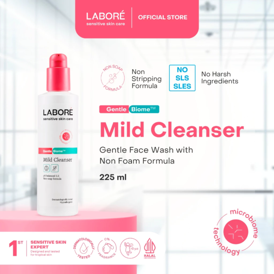 Labore Sensitive Skin Care Gentle Biome Mild Cleanser Face Wash 225ml