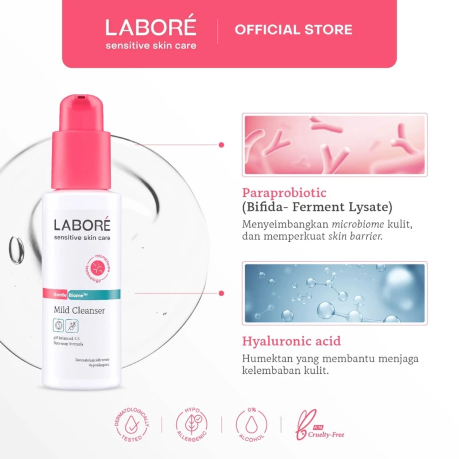 Labore Sensitive Skin Care Gentle Biome Mild Cleanser Face Wash 225ml