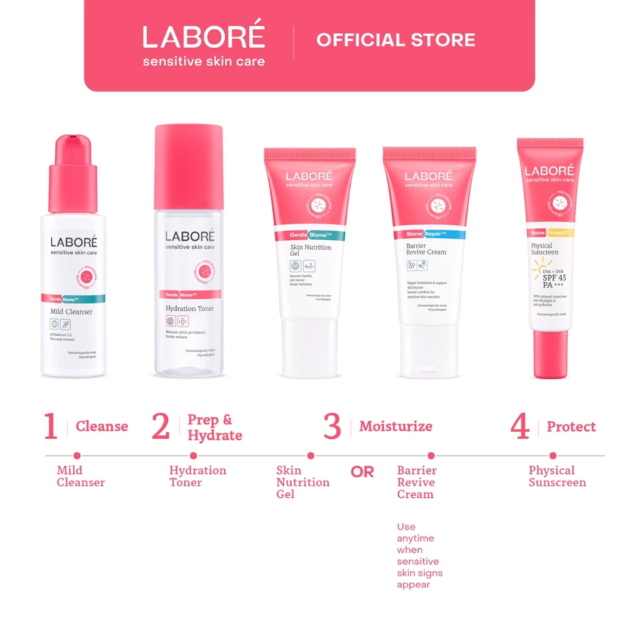 Labore Sensitive Skin Care Gentle Biome Mild Cleanser Face Wash 225ml
