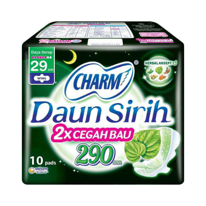 Charm Daun Sirih Herbal Night Wing 29cm Pembalut Wanita