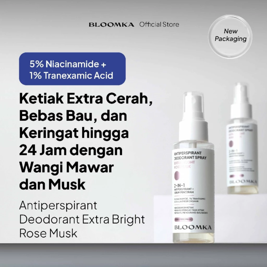 Bloomka Bright Rose Musk Antiperspirant Deodorant Spray 100ml
