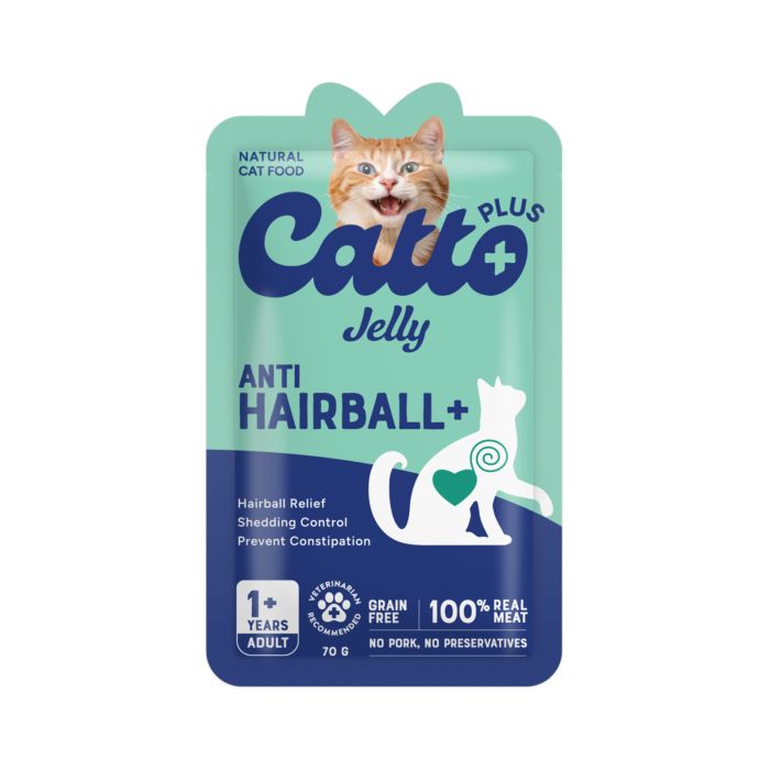 Catto Plus Jelly Anti Hairball Makanan Kucing Basah