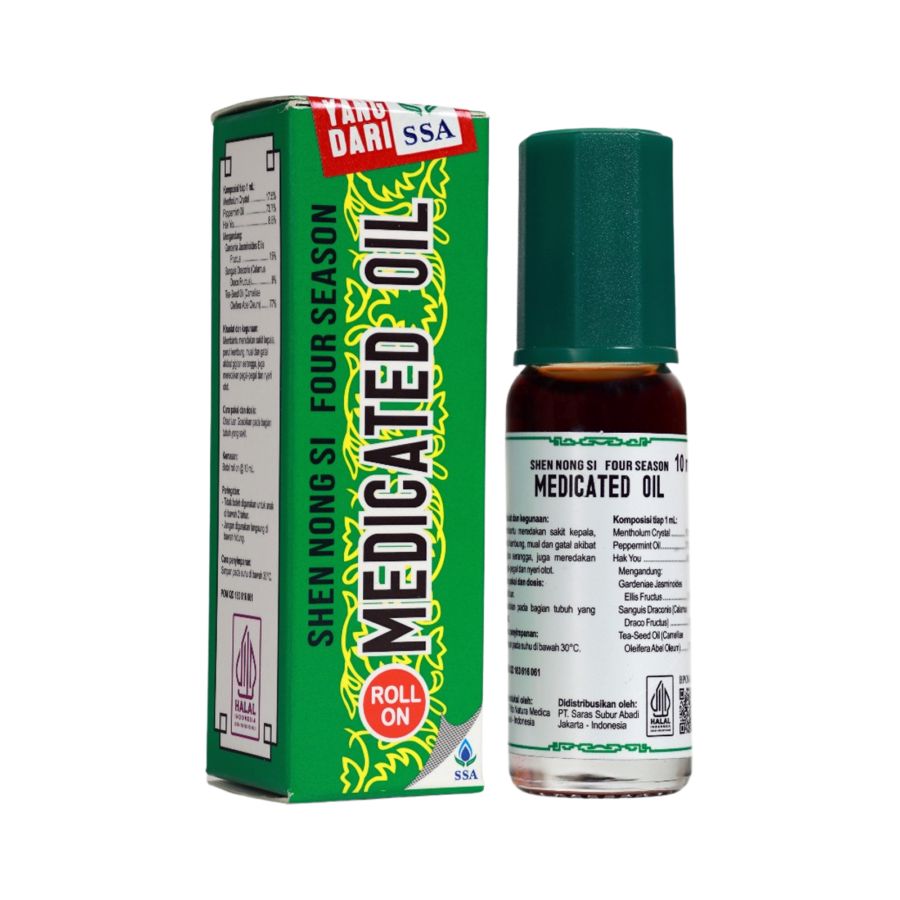 Four Season Herbal Medicated Oil Classic Minyak Angin Roll On 10ml