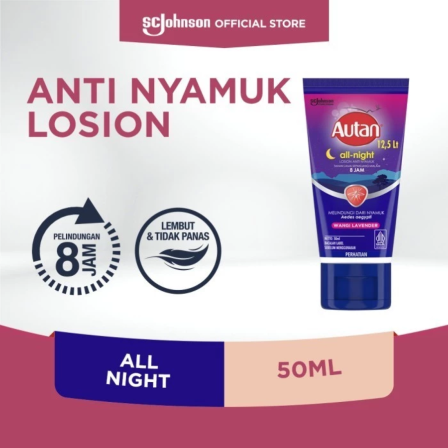 Autan All Night Lavender Lotion Anti Nyamuk 50ml