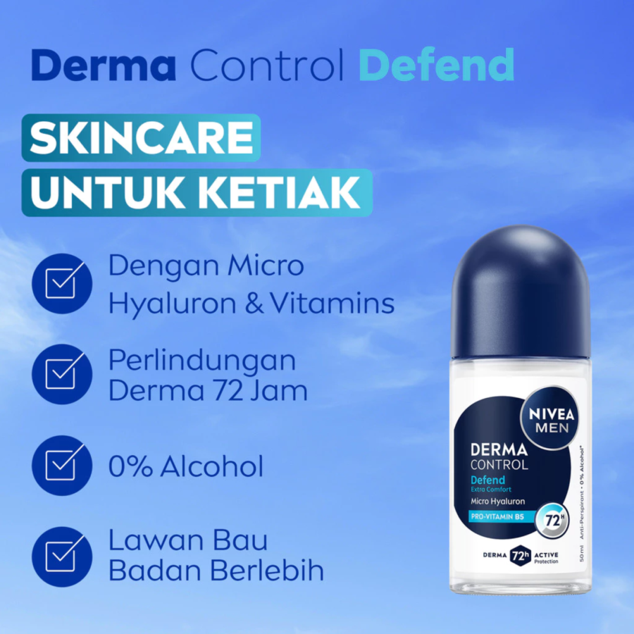 Nivea Men Derma Control Defend Deodorant Roll On 50ml