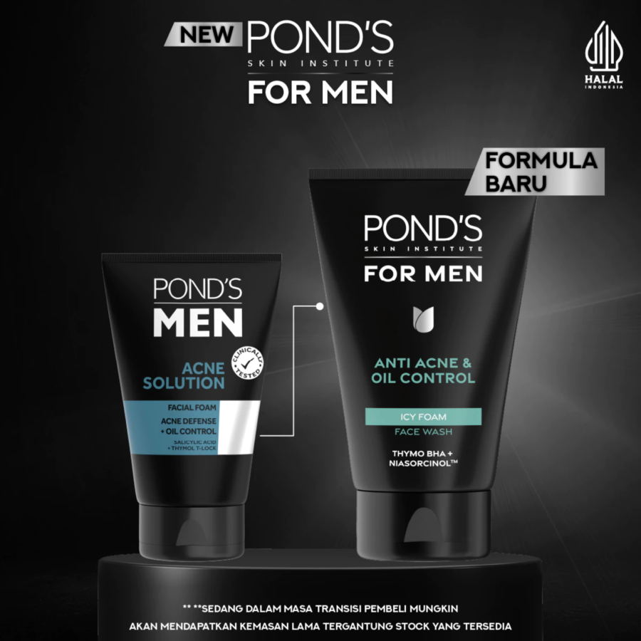 Pond's Men Anti Acne & Oil Control Icy Foam Face Wash 100gram