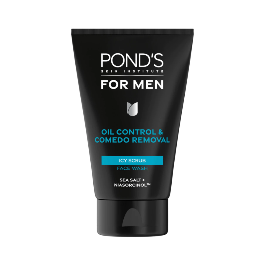 Pond's Men Oil Control & Comedo Removal Icy Scrub Face Wash 100gram