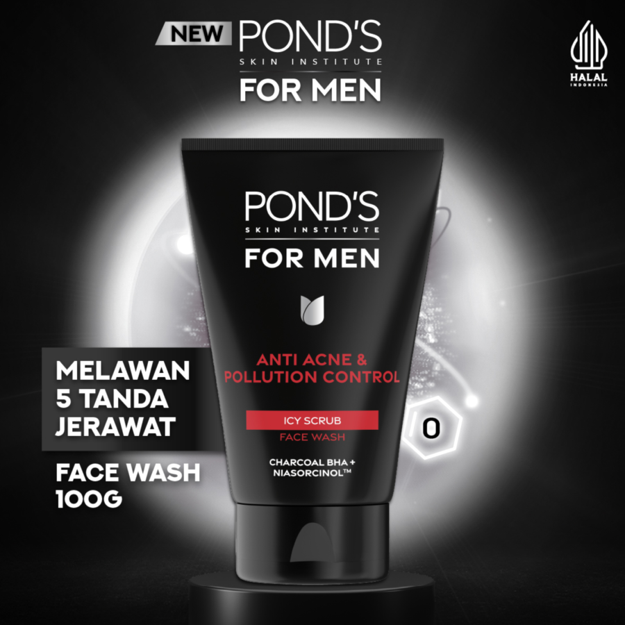 Pond's Men Anti Acne & Pollution Control Icy Scrub Face Wash 100gram