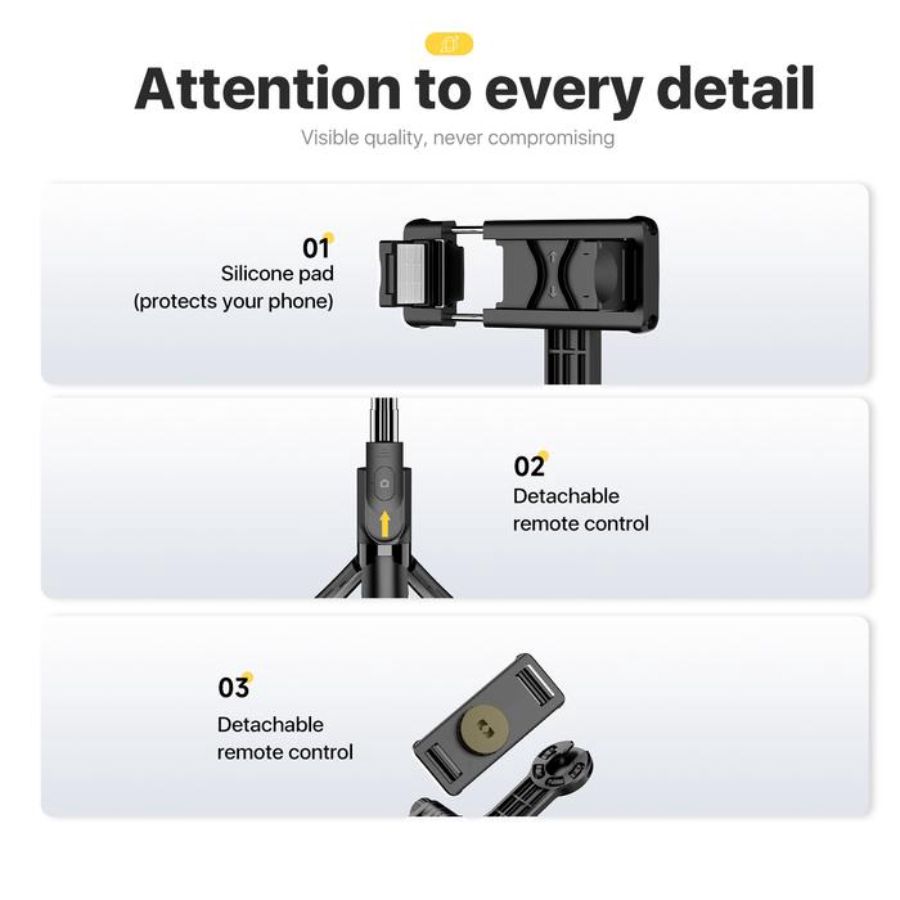 KiiP Portable Selfie Stick Integrated Tripod 360° Rotation Selfie05 1pcs