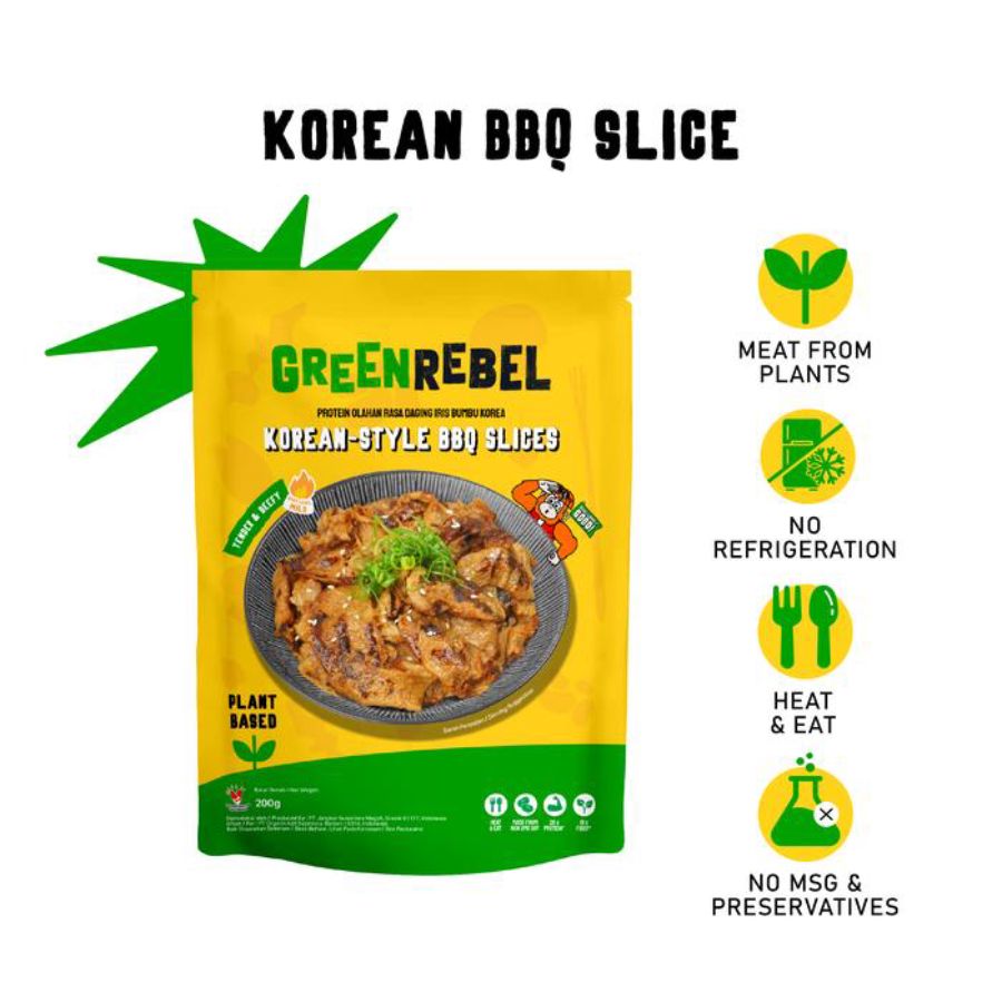 Green Rebel Protein Olahan Rasa Daging Iris Bumbu Korea Korean BBQ Slices 160gram