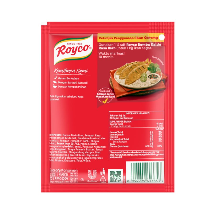 Royco Bumbu Kaldu Rasa Ikan 36gram