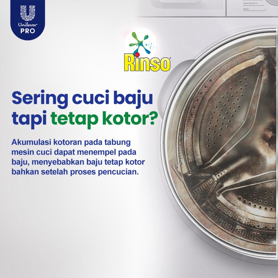 Rinso Waching Machine Cleaner 3 Sachet x 125 gram 1pack
