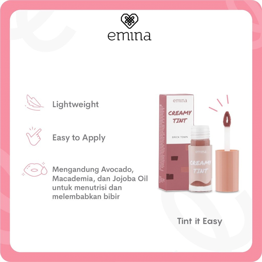 Emina Creamytint 01 Brick Town Lip Tint 3gram