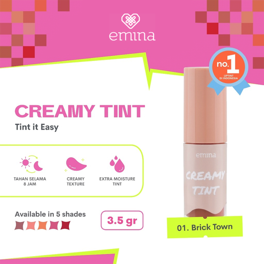 Emina Creamytint 02 Peach Crush Lip Tint 3gram