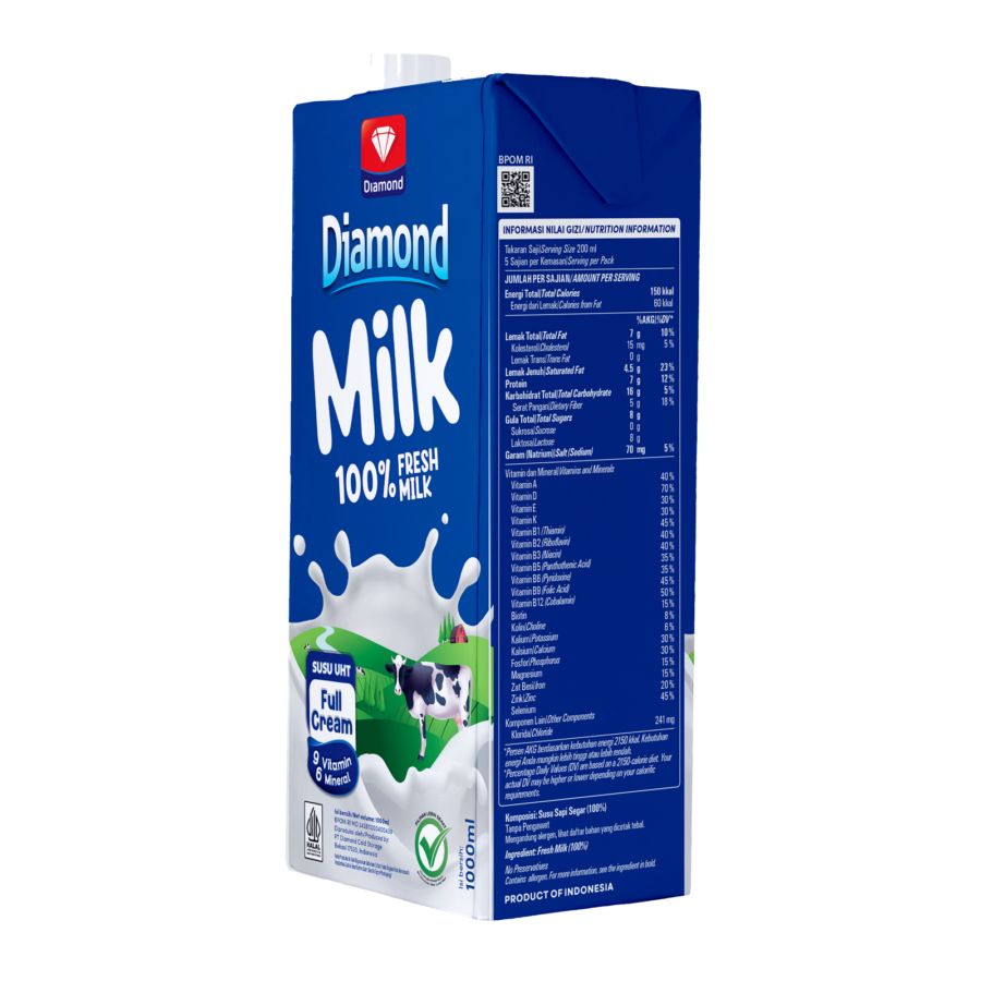 Diamond Full Cream Susu UHT 1000ml