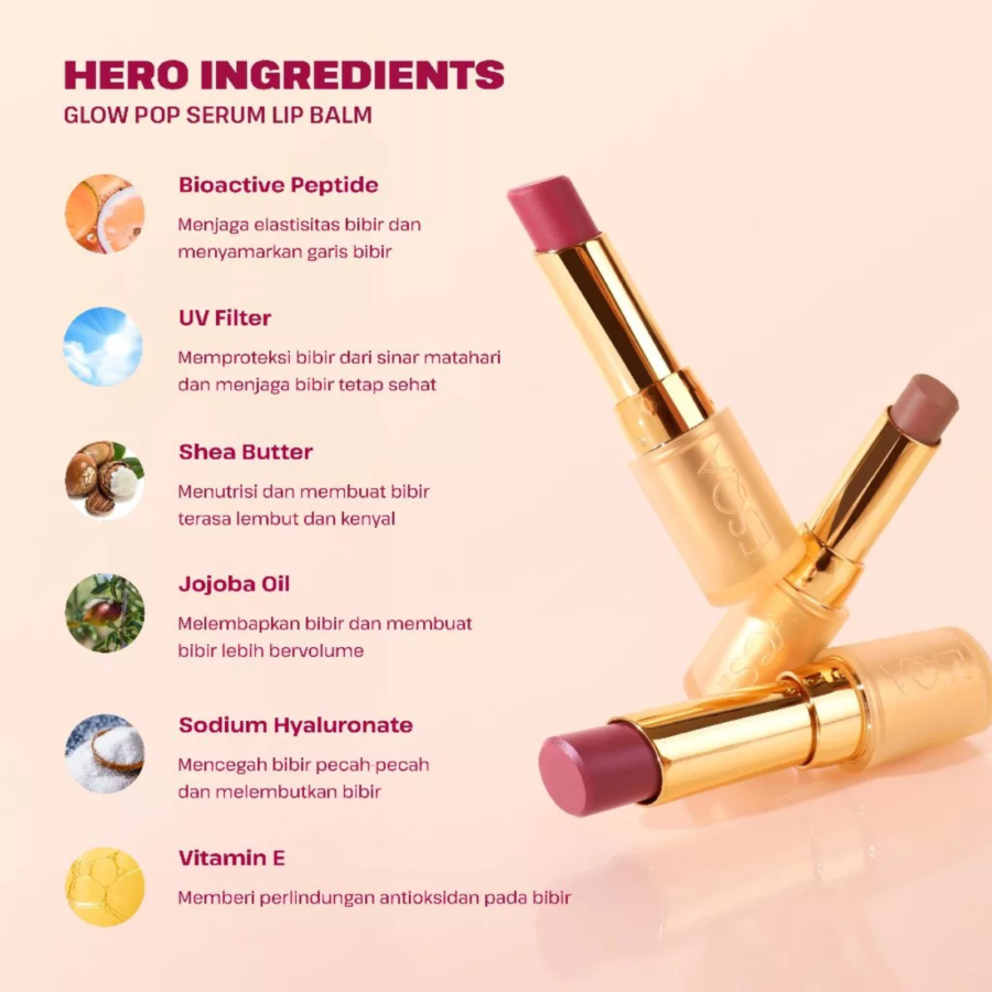 Esqa Glow Pop Serum Good Vibes Lip Balm 3gram