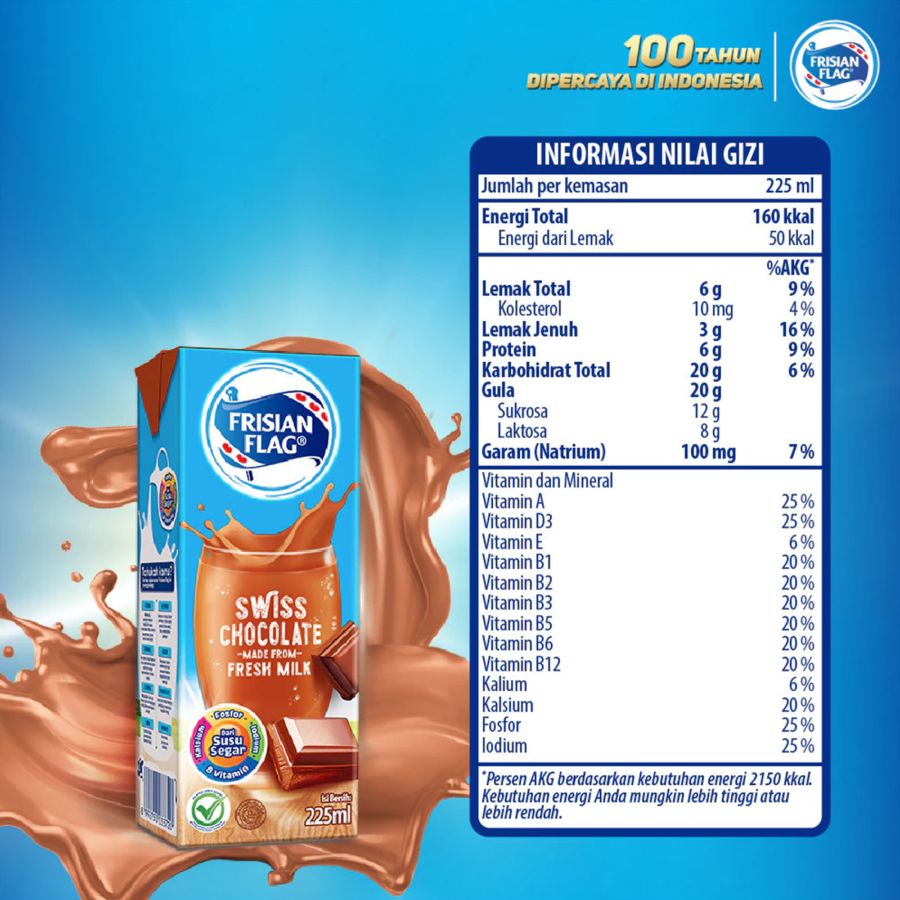Frisian Flag Chocolate Susu UHT 225ml