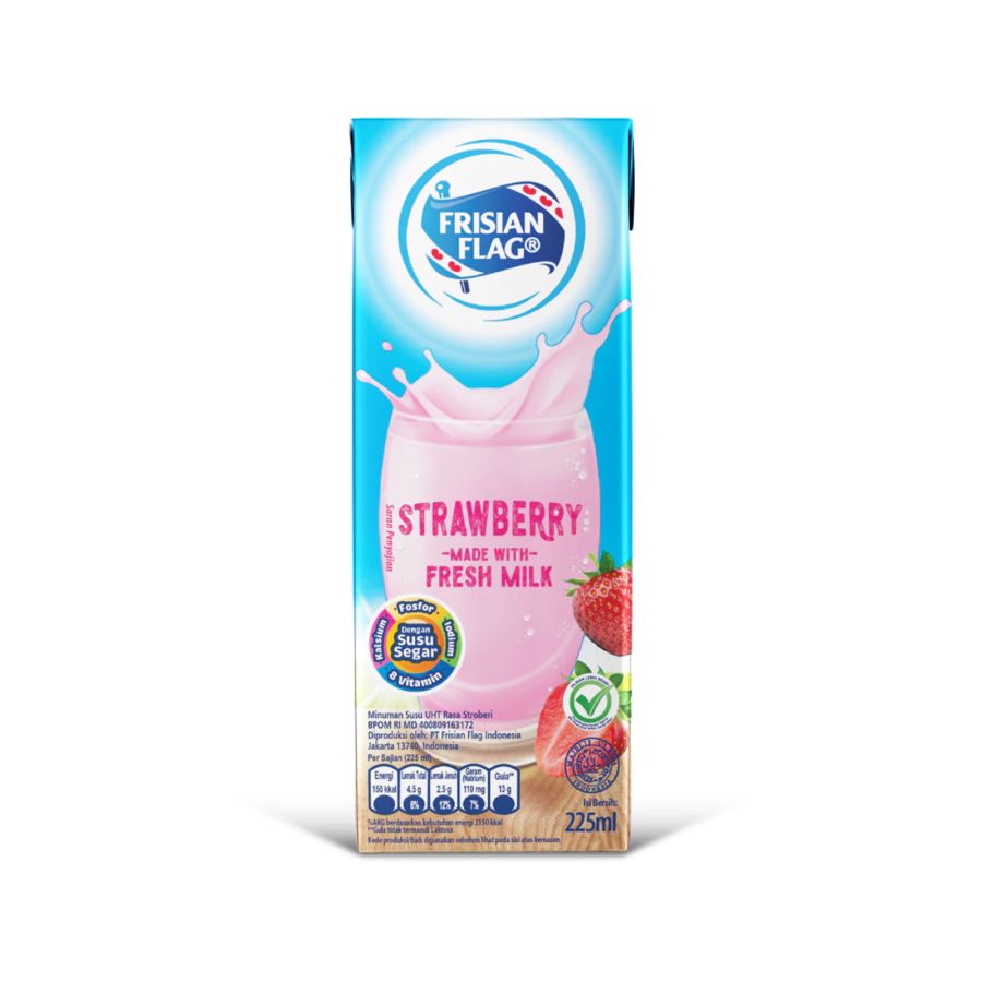 Frisian Flag Strawberry Susu UHT 225ml