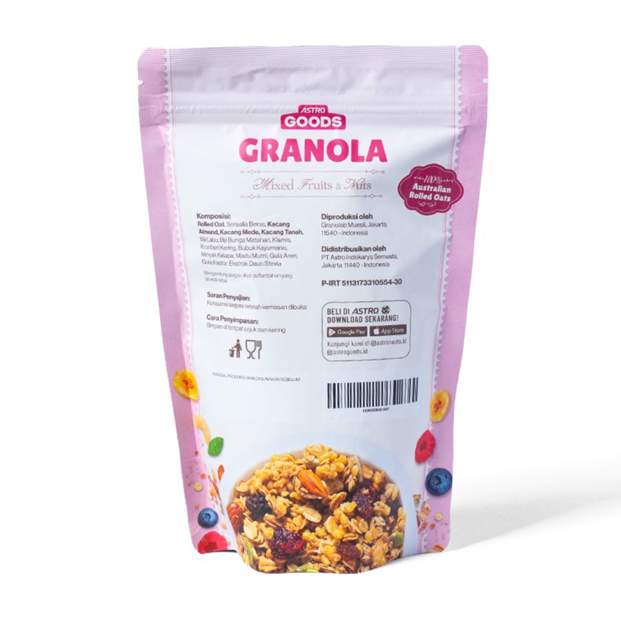Granola Mix Fruits & Nuts Astro Goods 200gram