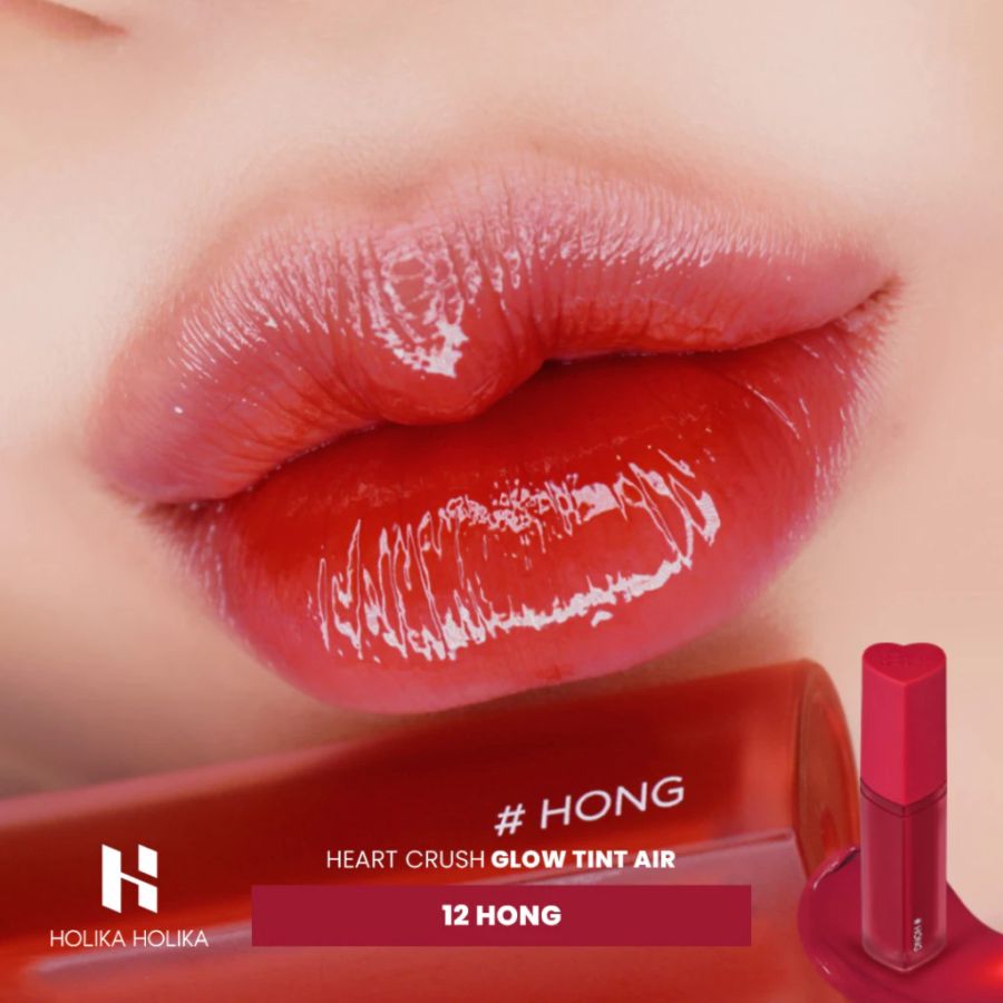 Holika Holika Heart Crush Glow 12 Hong Glossy Liptint 3gram