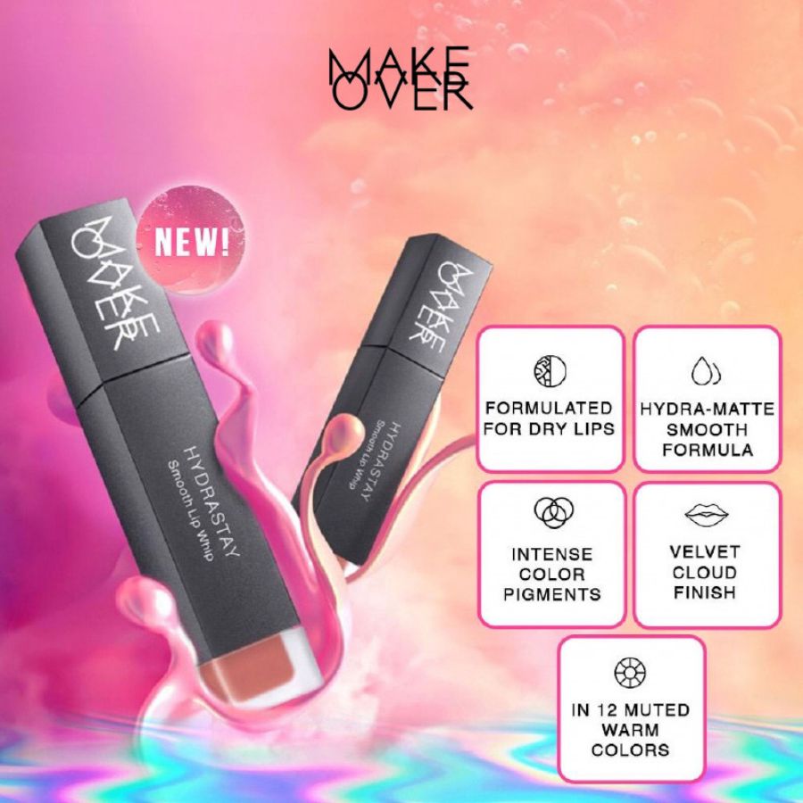 Make Over Hydrastay Smooth Lip Whip C06 Lively Lip Cream 6gram