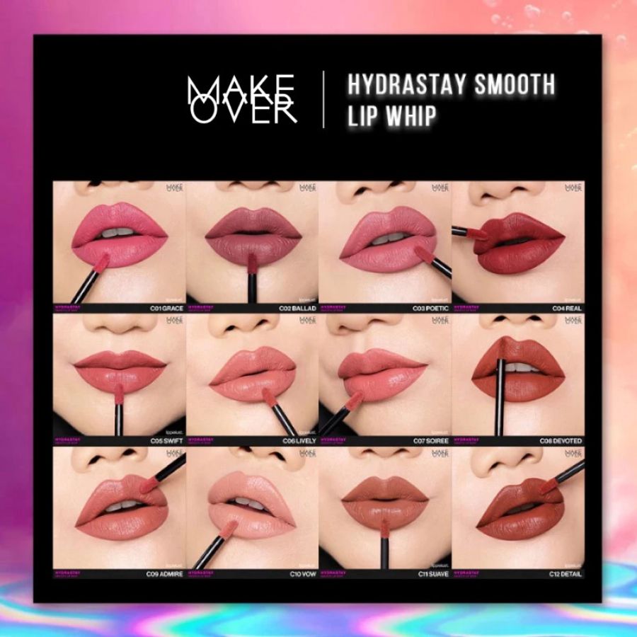 Make Over Hydrastay Smooth Lip Whip C10 Vow Lip Cream 6gram
