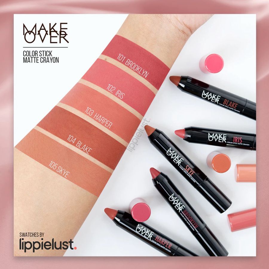 Make Over Color Stick Matte Crayon 105 Skye Lipstick 2gram