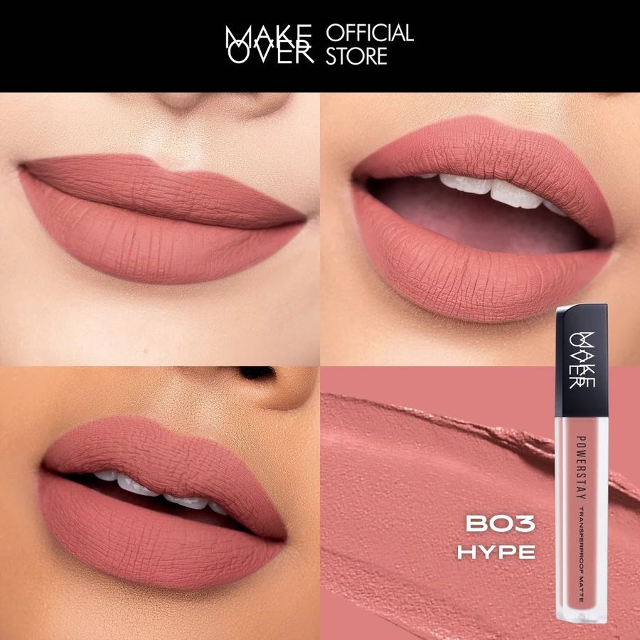 Make Over Powerstay Transferproof Matte B03 Hype Lip Cream 7gram