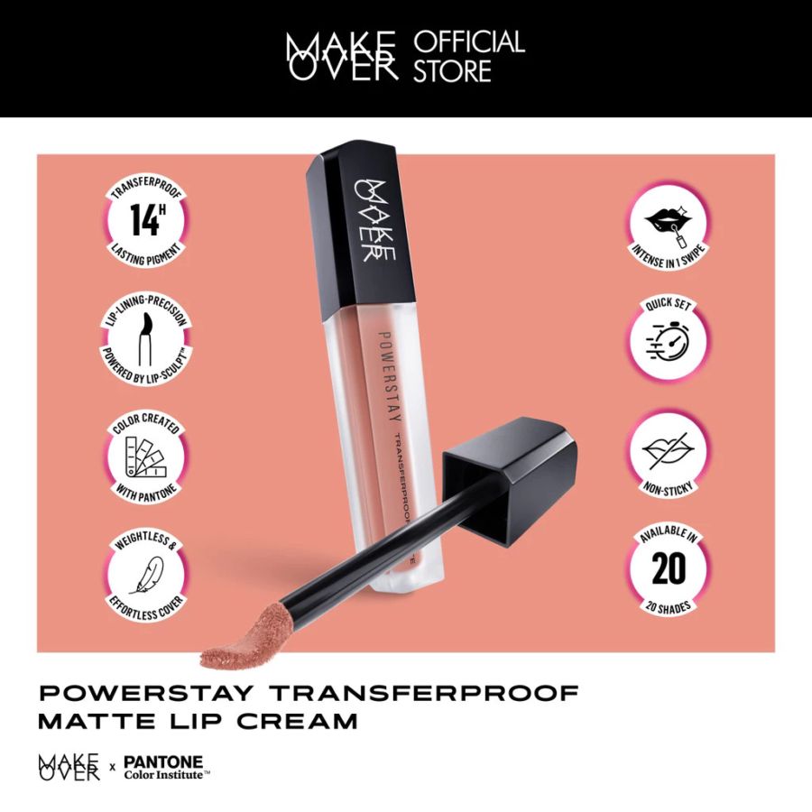 Make Over Powerstay Transferproof Matte B08 Curious Lip Cream 7gram