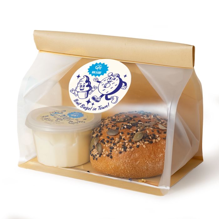 Multiseed Bagel & The OG Cream Cheese Astro Cafe x Braud
