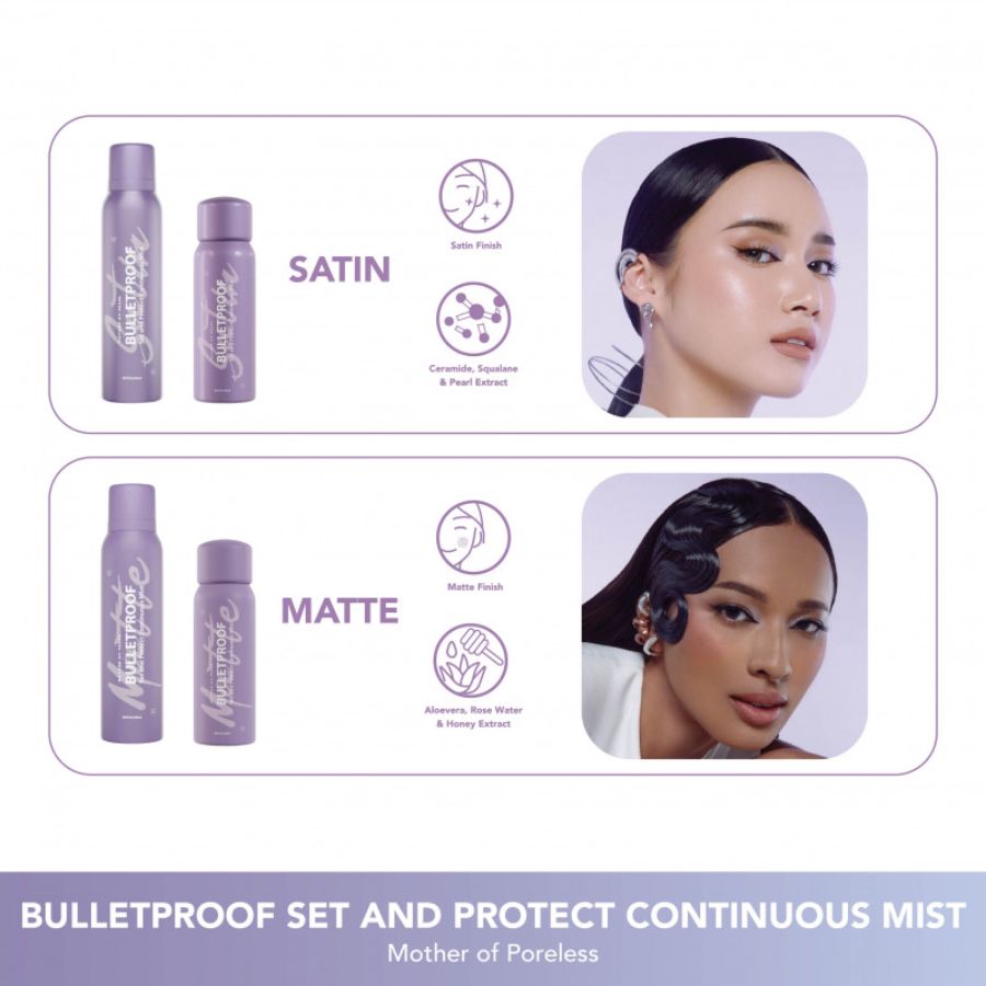 MOP Beauty Bulletproof Set and Protect Continuous Mist Satin Setting Spray 50ml