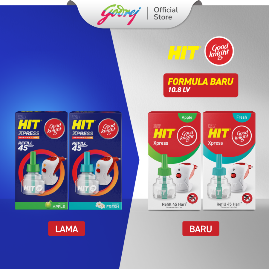 HIT Good Knight Xpress Refill Apple 45 Hari Obat Nyamuk Elektrik 35ml