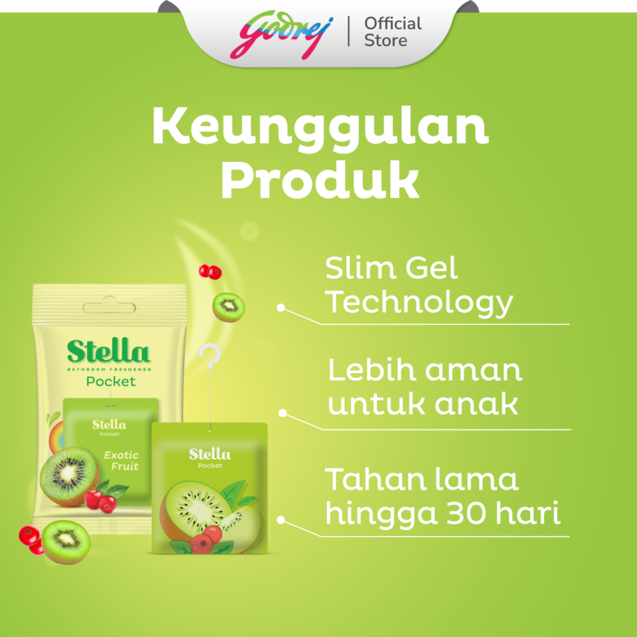 Stella Pocket Bathroom Exotic Fruits Pengharum Kamar Mandi 10gram