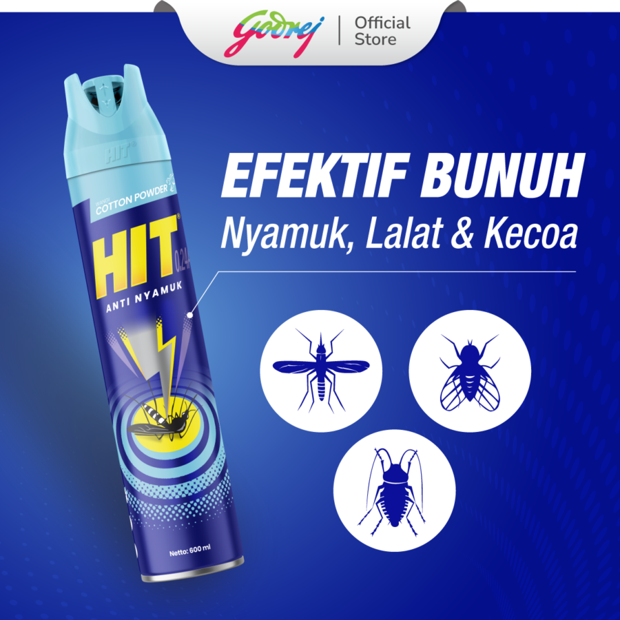 Hit Aerosol Cotton Powder Pembasmi Serangga 600ml