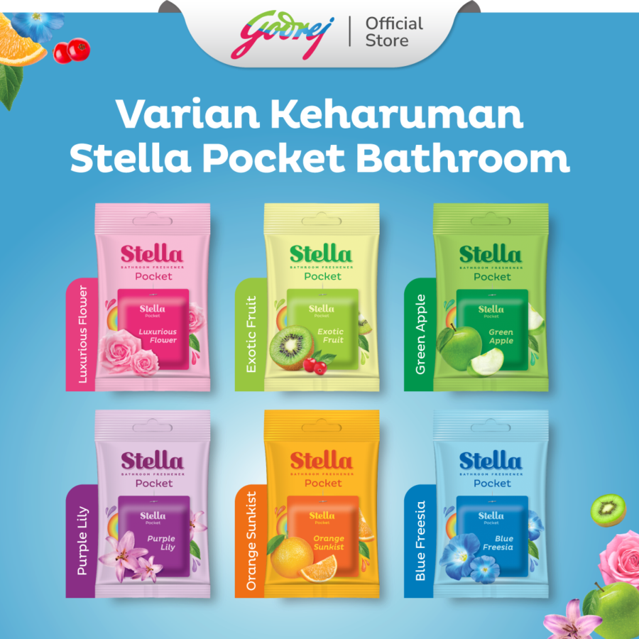 Stella Pocket Bathroom Blue Freesia Pengharum Kamar Mandi 10gram