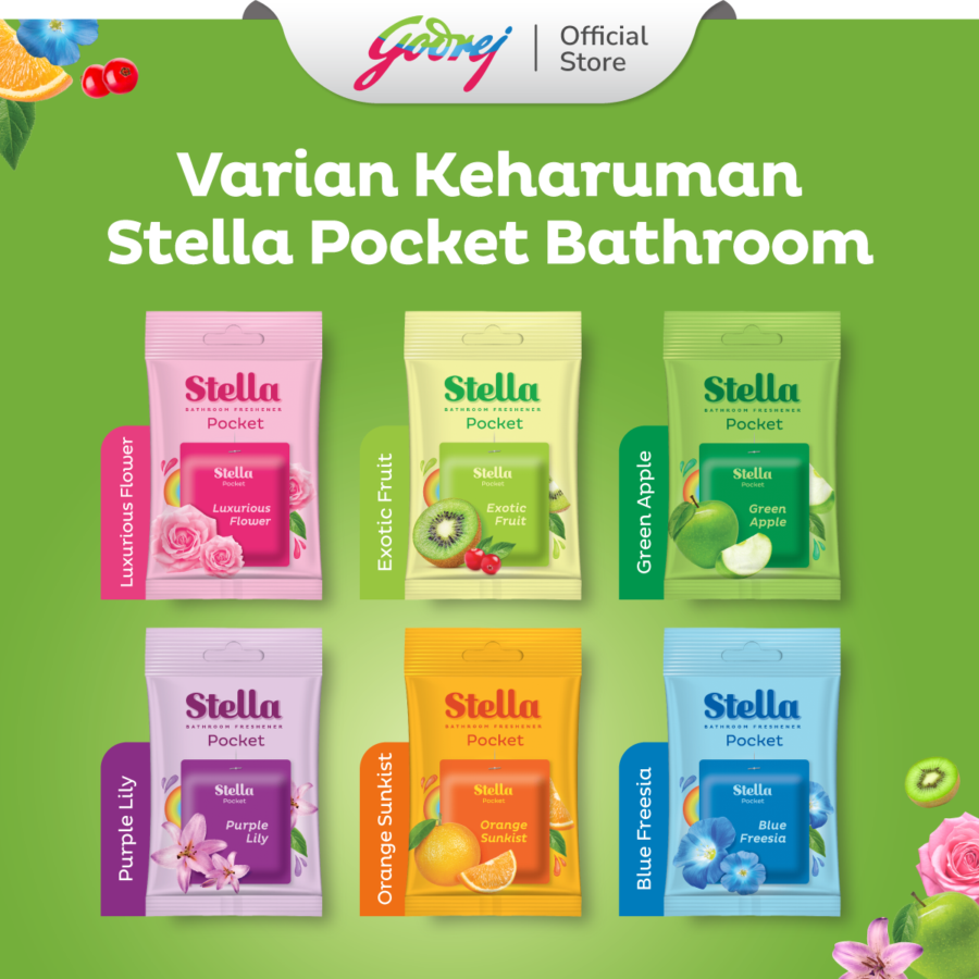 Stella Pocket Bathroom Green Apple Pengharum Kamar Mandi 10gram