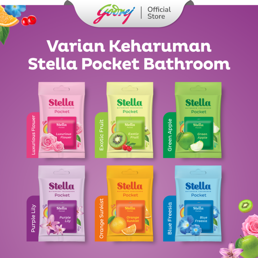 Stella Pocket Bathroom Purple Lily Pengharum Kamar Mandi 10gram