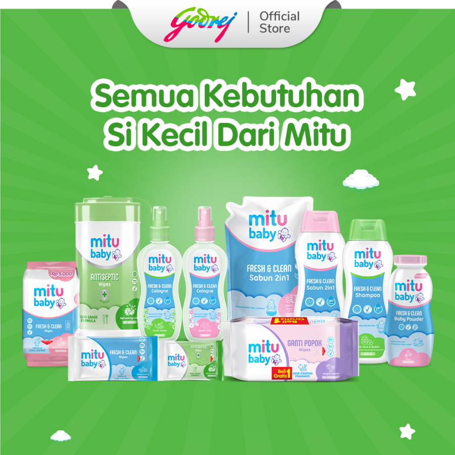 Buy 1 Get 1 Mitu Antiseptic Wipes Refreshing Lime Tisu Basah 50sheets