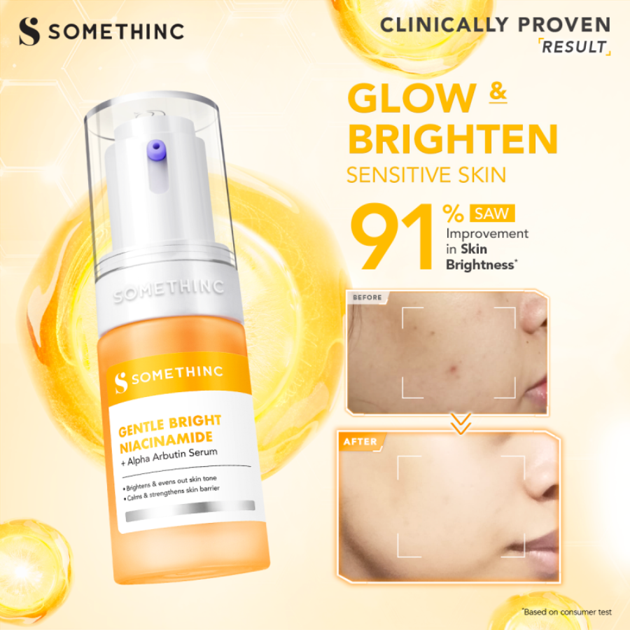 Somethinc Gentle Bright Niacinamide + Alpha Arbutin Serum Wajah 20ml