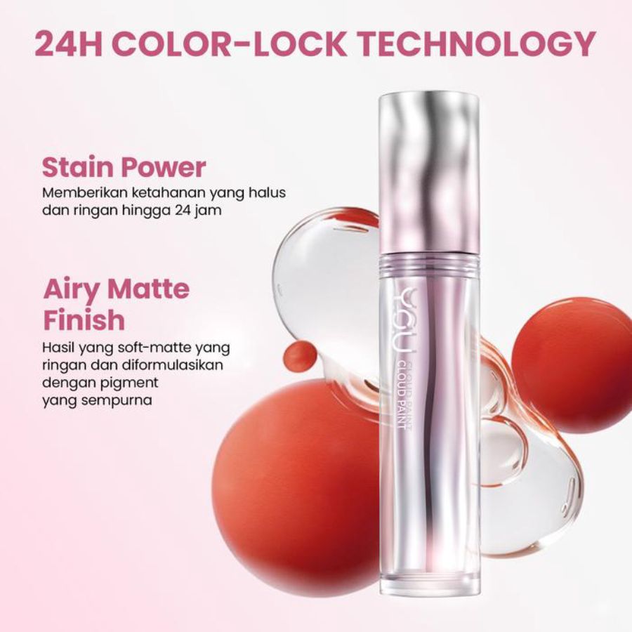 YOU Cloud Touch Fixing Lip Tint Airy Kiss 3gram