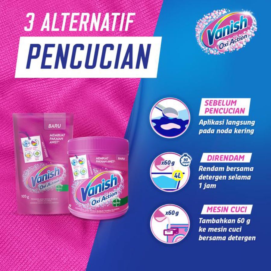 Vanish Powder Oxi Action Penghilang Noda 400gram
