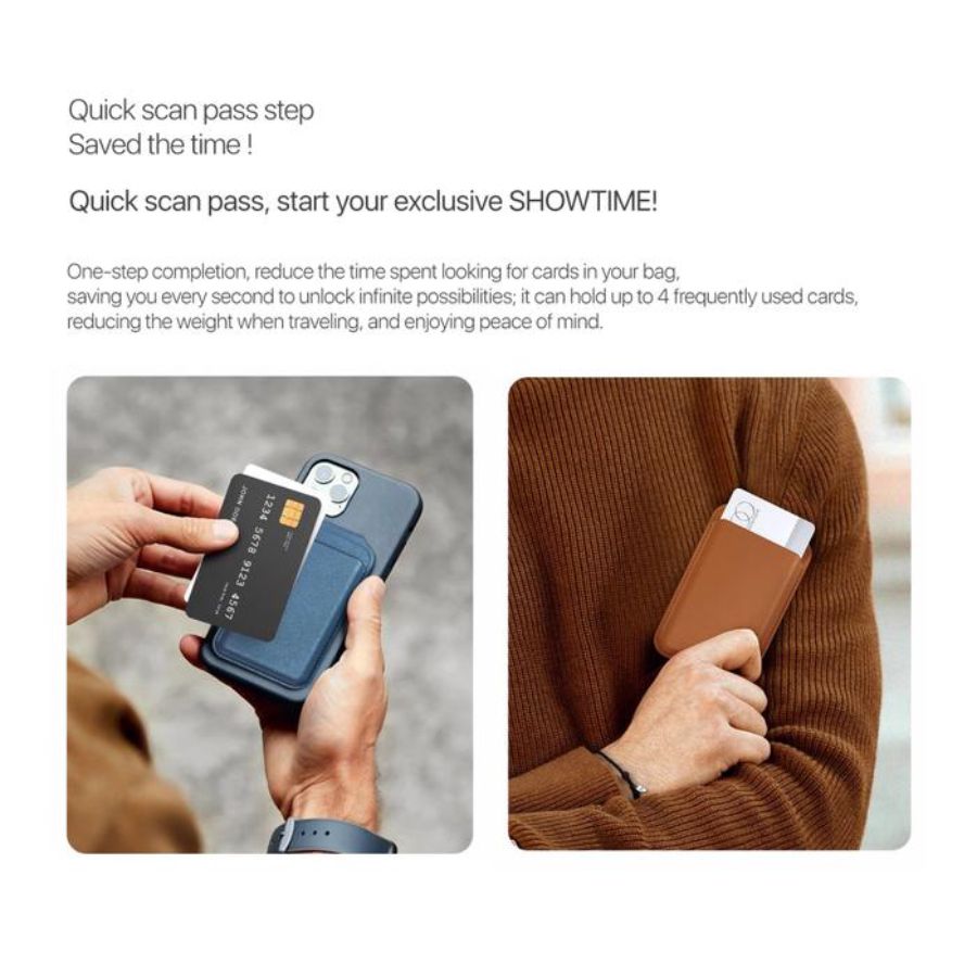 KiiP Wireless M2 Magnetic Phone Card Holder Magsafe Hitam 1pcs