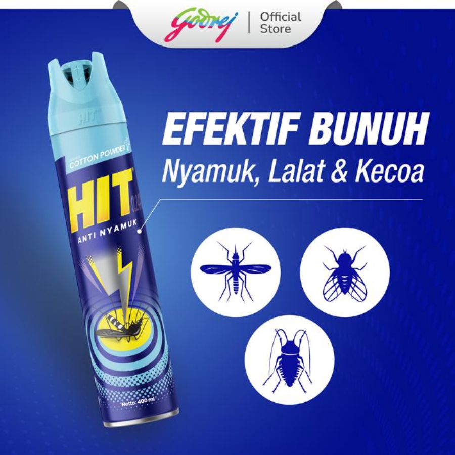 Hit Aerosol Cotton Powder Pembasmi Serangga 400ml