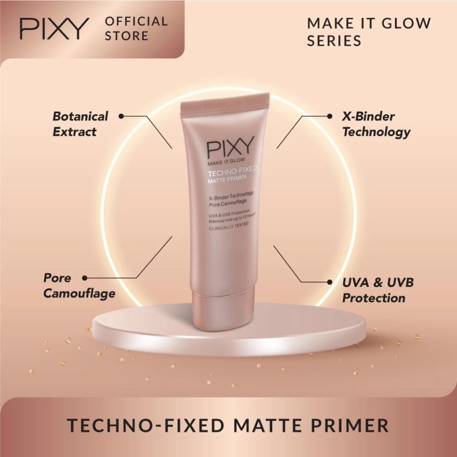 Pixy Make It Glow Techno Fixed Matte Primer 101 Fair Beige 25ml