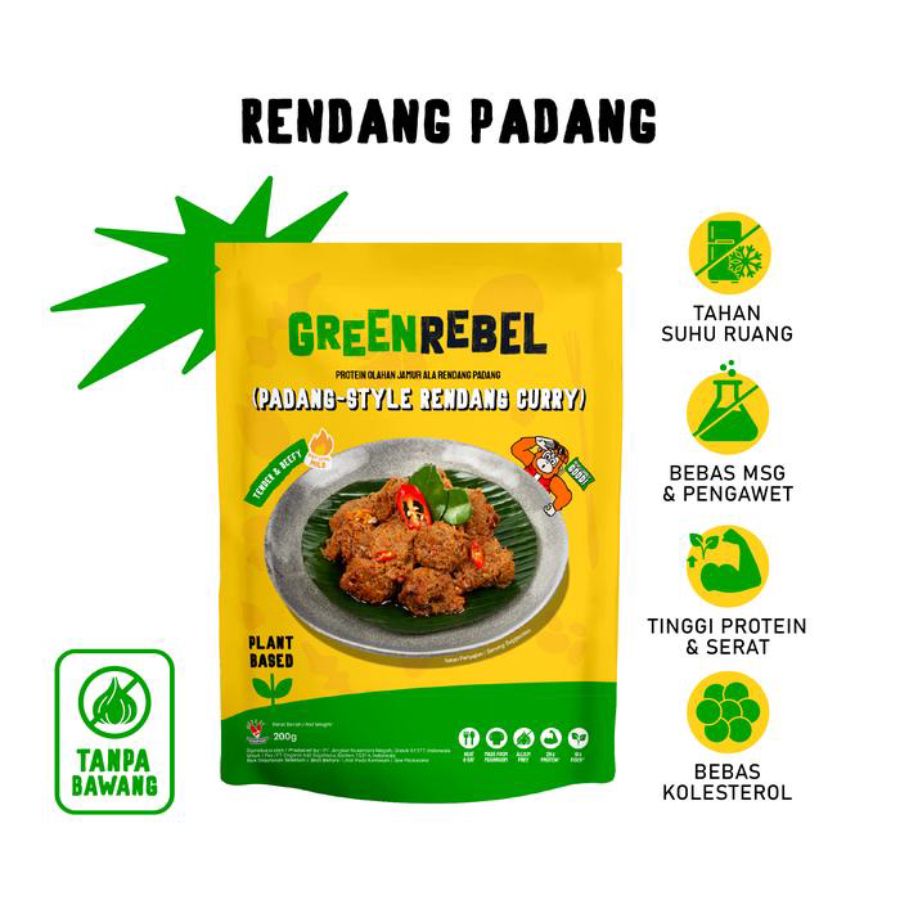 Green Rebel Protein Olahan Jamur Ala Indonesian Rendang Curry 200gram