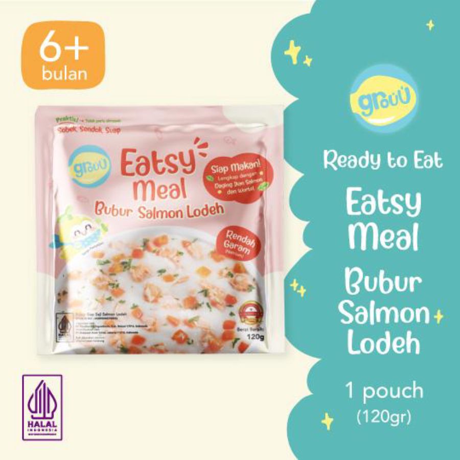 Grouu Eatsy Meal Bubur Salmon Lodeh MPASI 120gram